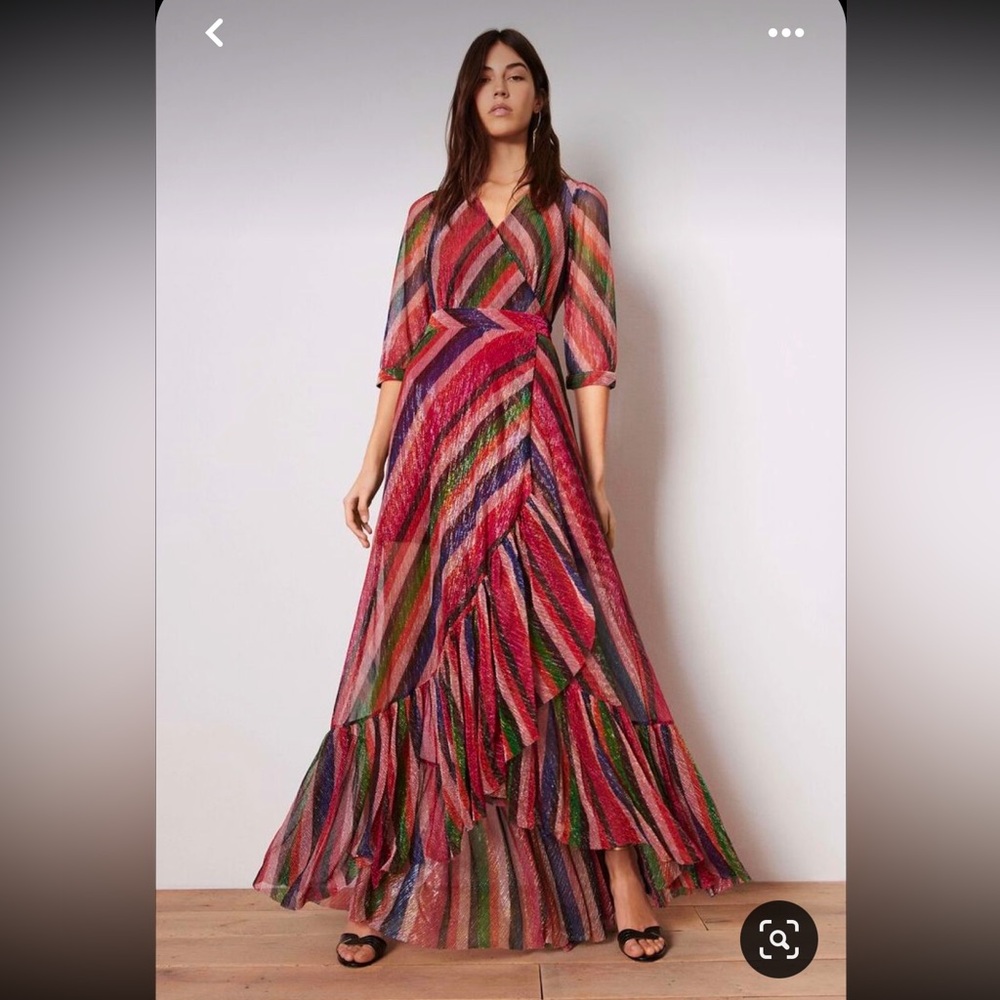 ba&sh multi colored maxi dress
